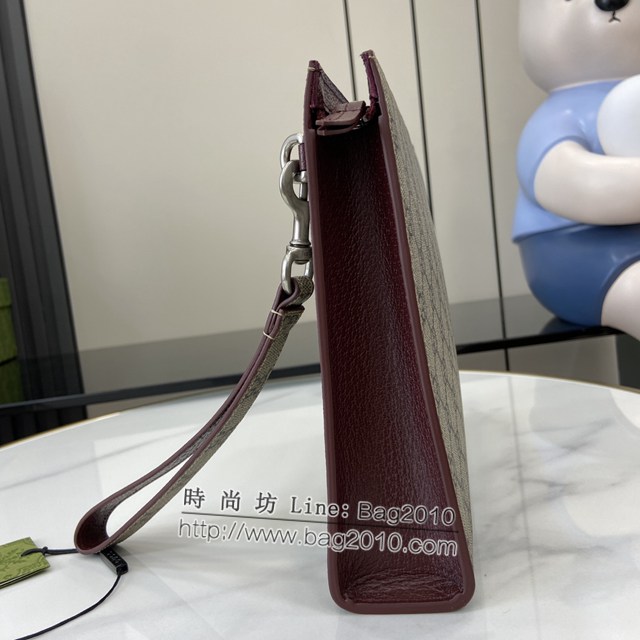 Gucci專櫃古馳最新款飾GG細節手拿包男士手包 jh2293型號：768255